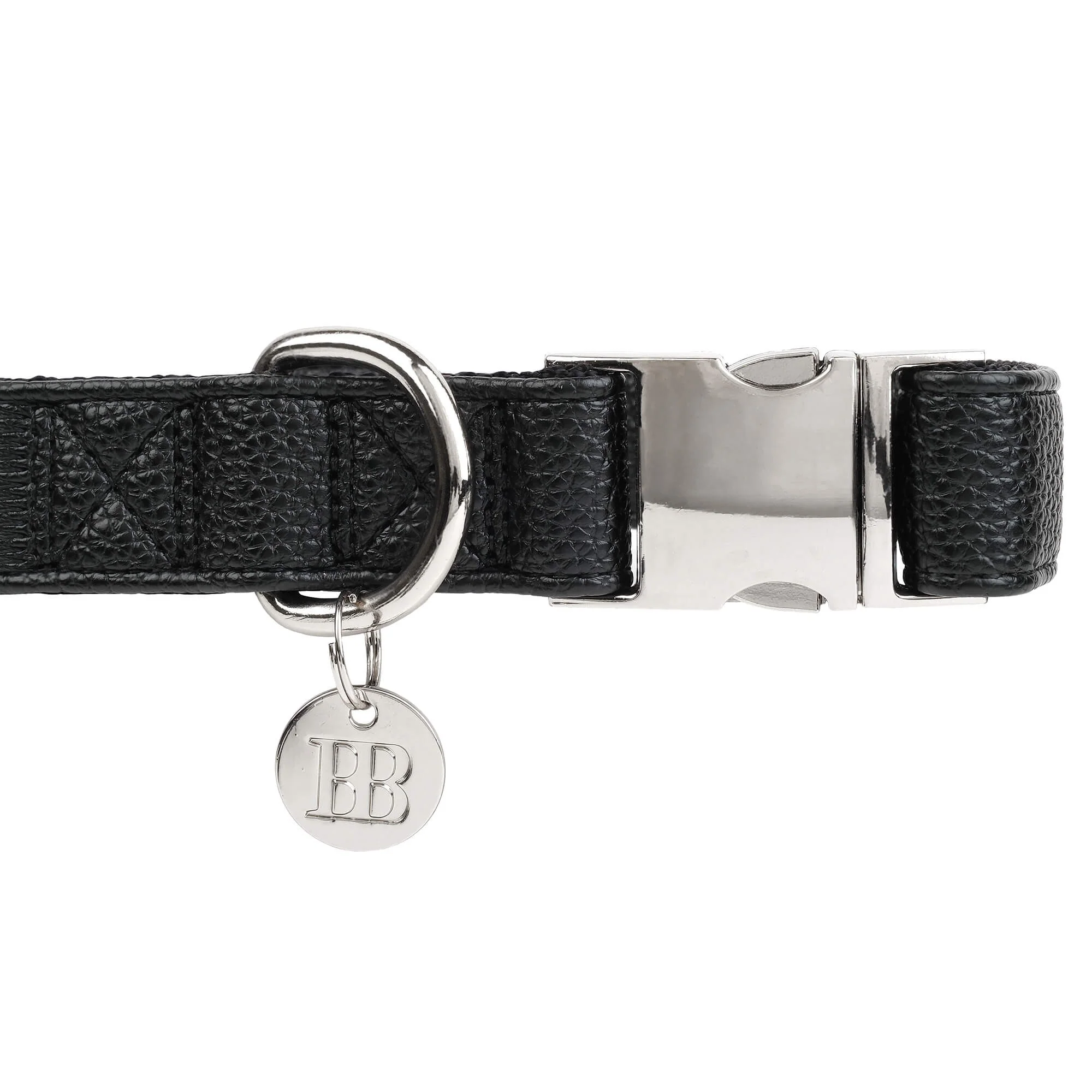 Buddy & Belle Faux Leather Dog Collar Black - Image 8