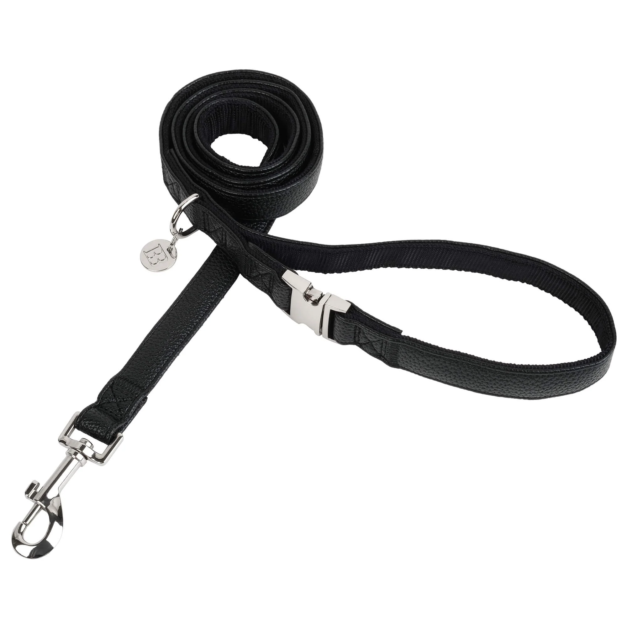 Buddy & Belle Faux Leather Dog Lead Black - Image 7