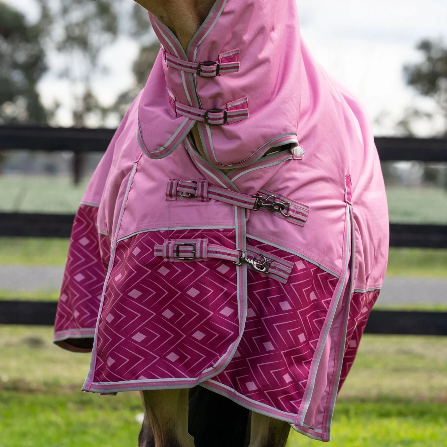 Caribu Alpine Combo Horse Rug 200g Rose Bloom - Image 32