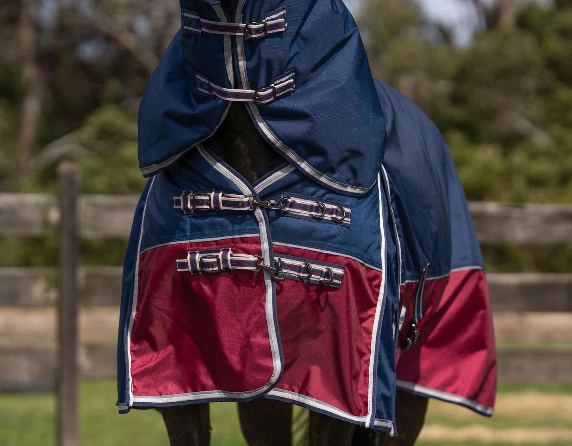 Caribu Colorado Detach-a-Neck Horse Rug 250g Midnight Wine - Image 18