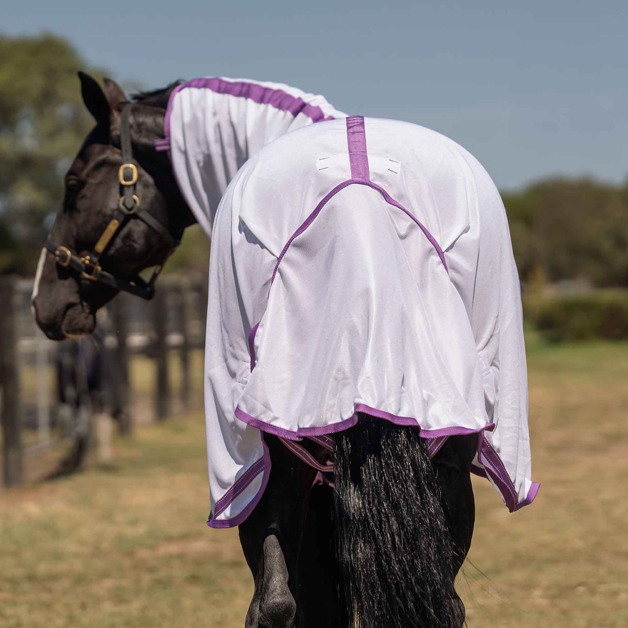 Caribu Euro Mesh Combo Horse Rug Violet & Lilac - Image 46