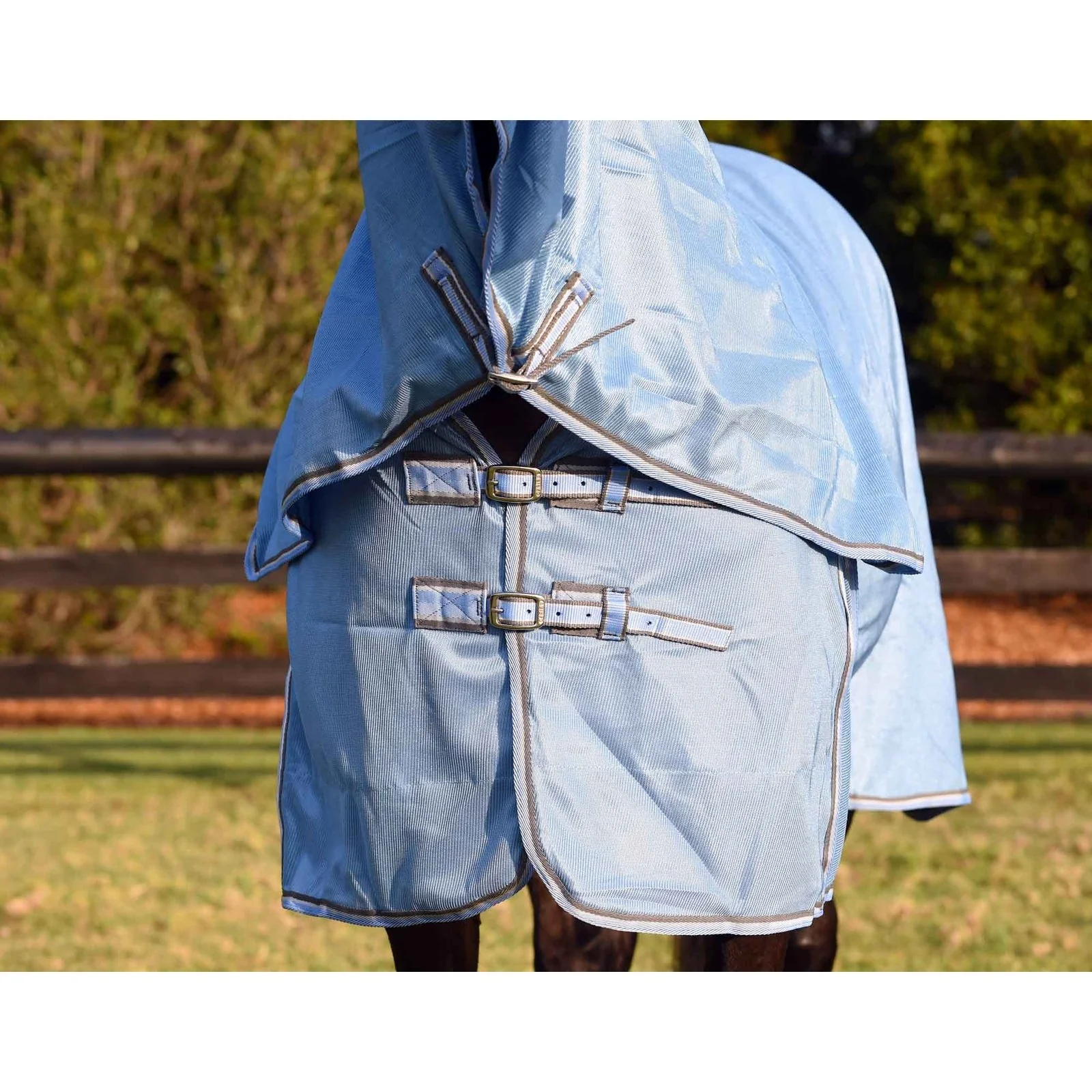 Caribu Euro Lite Mesh Hooded Combo Horse Rug - Image 4