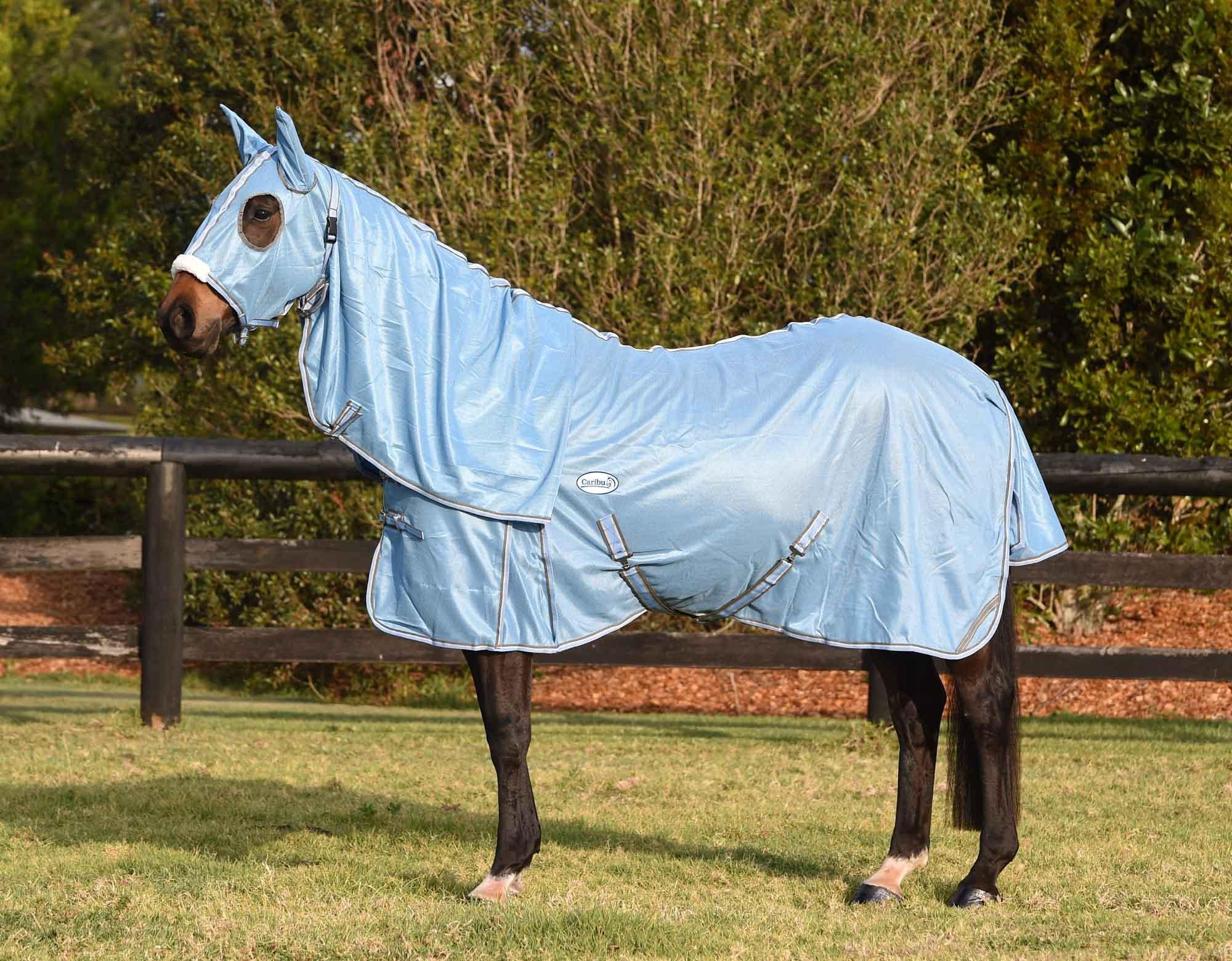 Caribu Euro Lite Mesh Hooded Combo Horse Rug - Image 9
