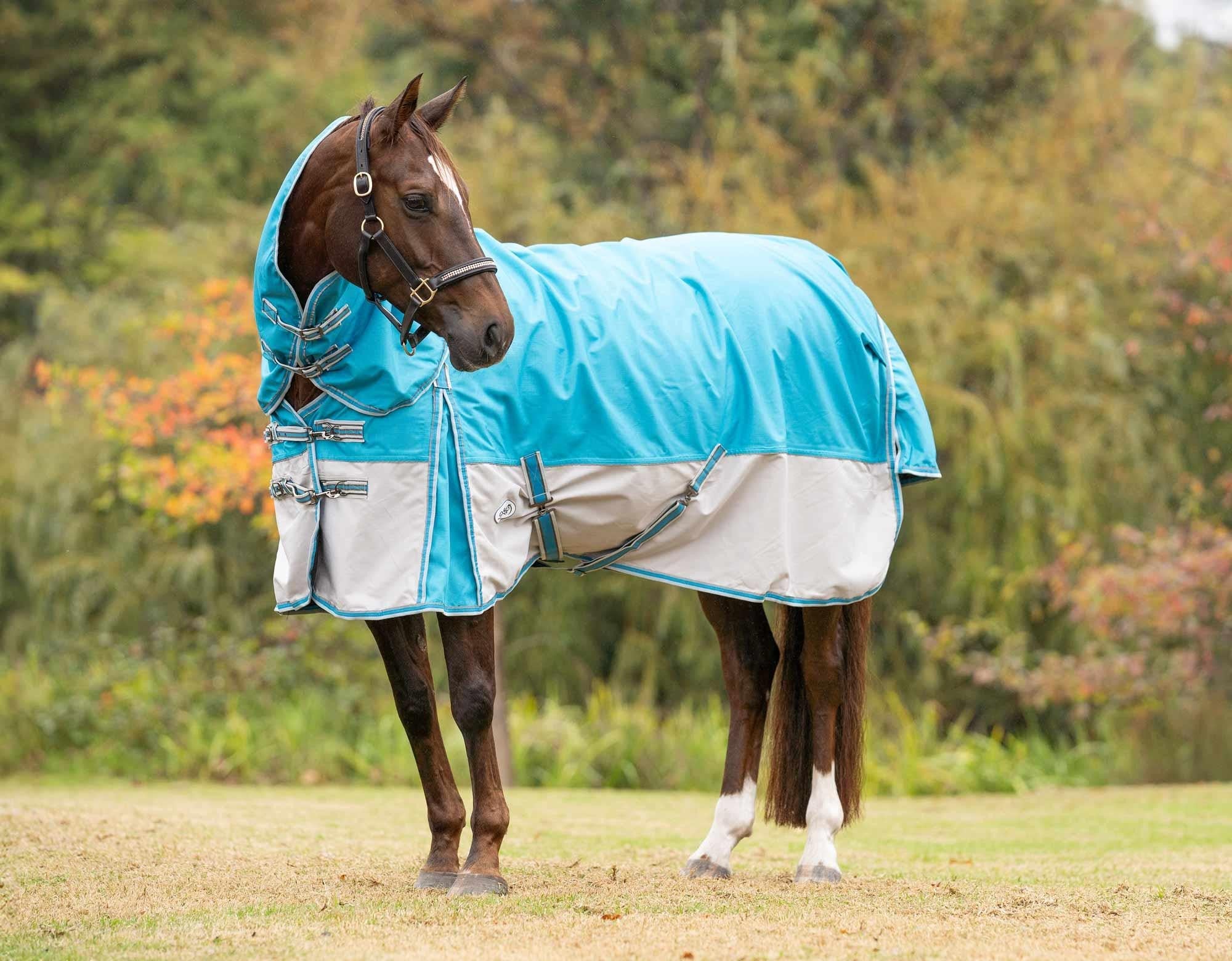 Caribu Flinders Rainsheet Detach-a-Neck Horse Rug 1200D - Image 2