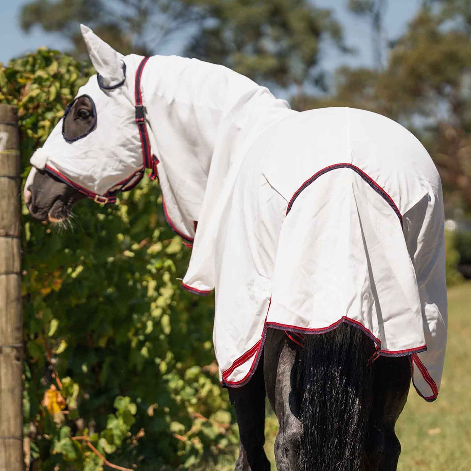 Caribu Navis Flag Hooded Combo Horse Rug Navy & Red - Image 41