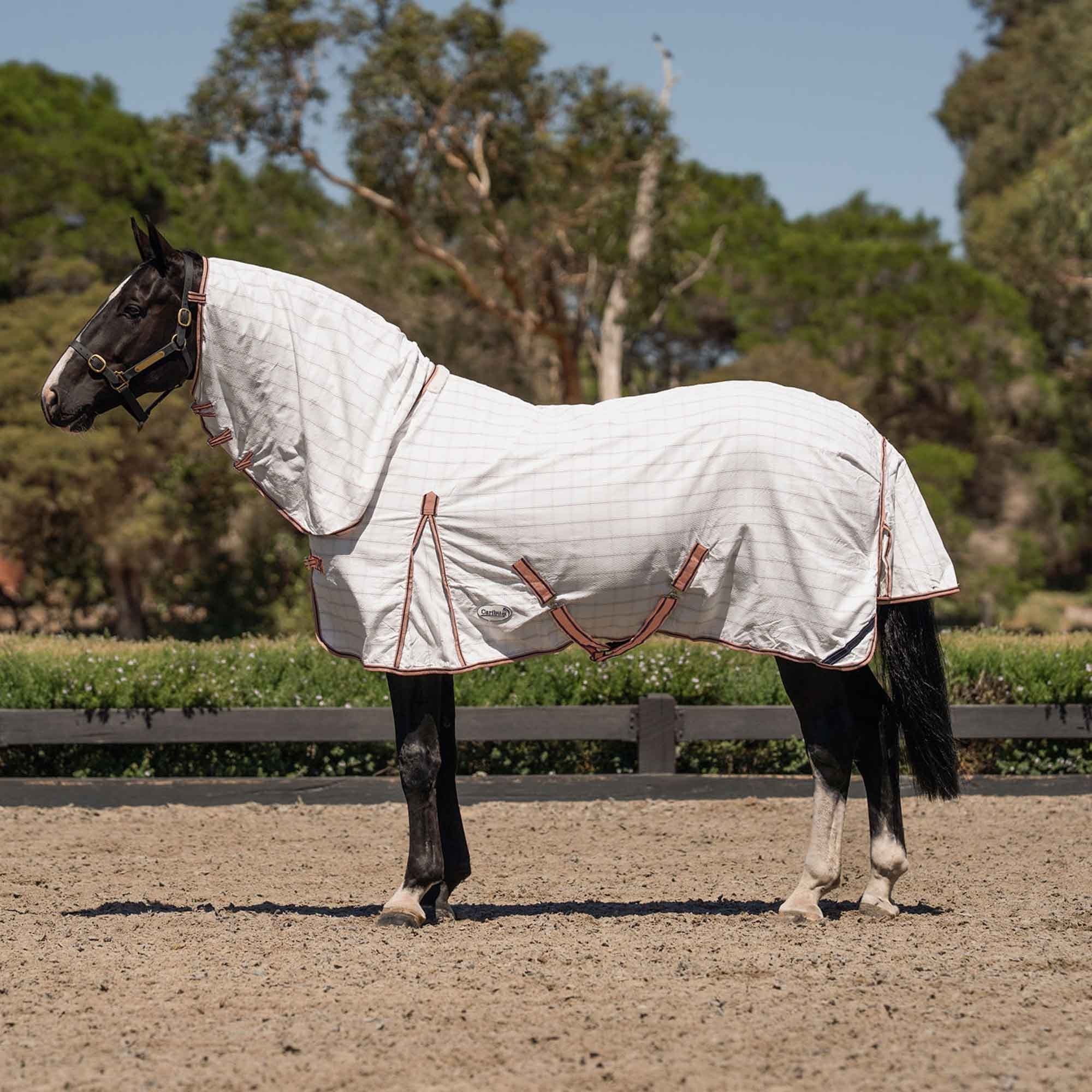 Caribu Ripstop Combo Horse Rug Blushed Ink - Image 6