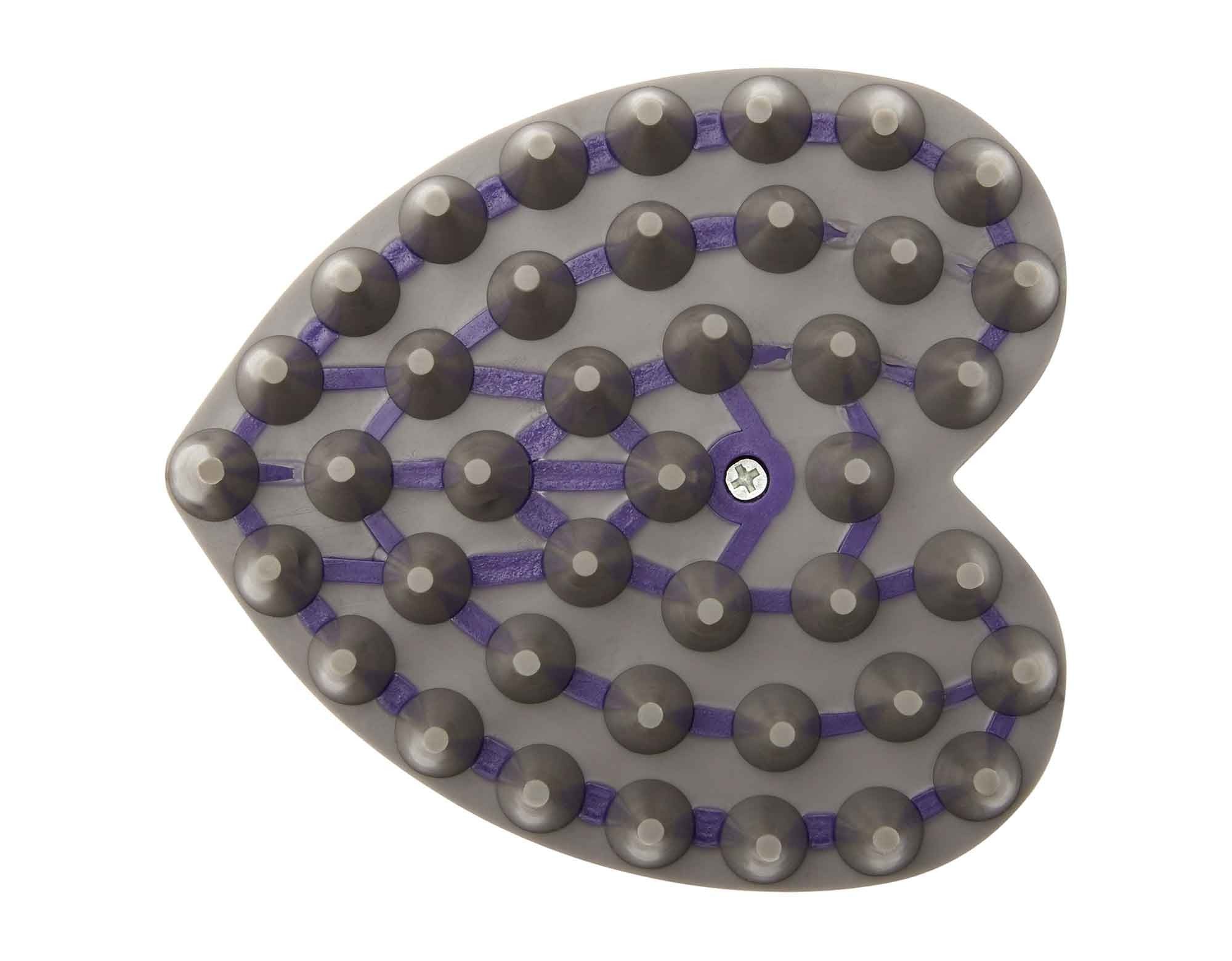 Caribu Rubber Grooming Brush Purple - Image 3