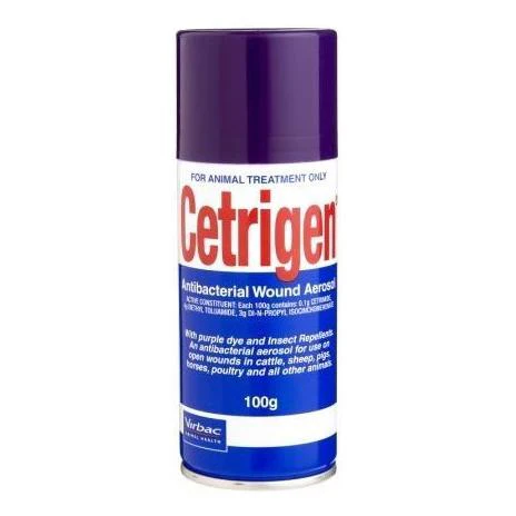 Virbac Cetrigen Antibacterial Wound Aerosol Spray 100g