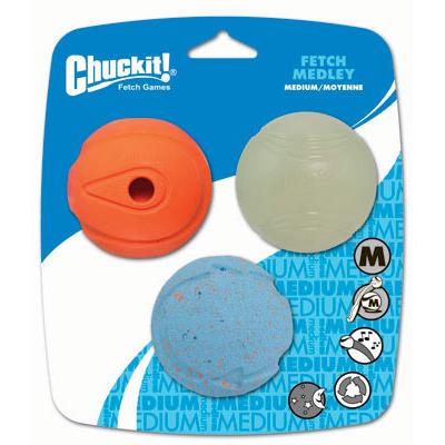 Chuckit Fetch Medley Dog Toy 3pk - Image 2