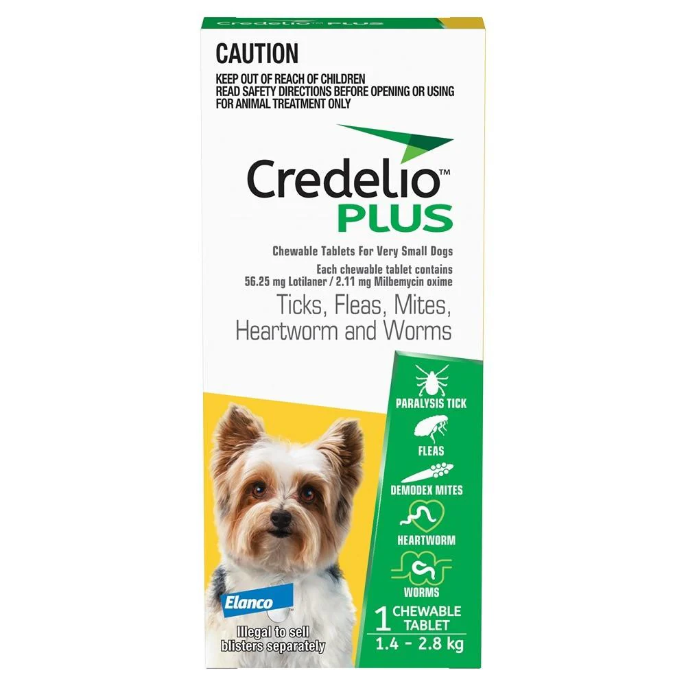 Credelio PLUS Chewable Tablets For X-Small Dog 1.4-2.8kg