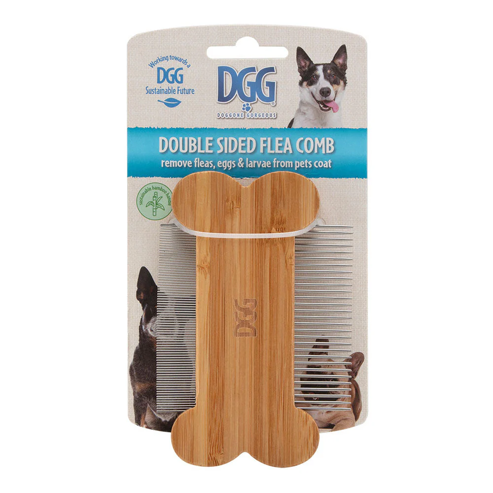 DGG Double Sided Bamboo Flea Comb - Image 2