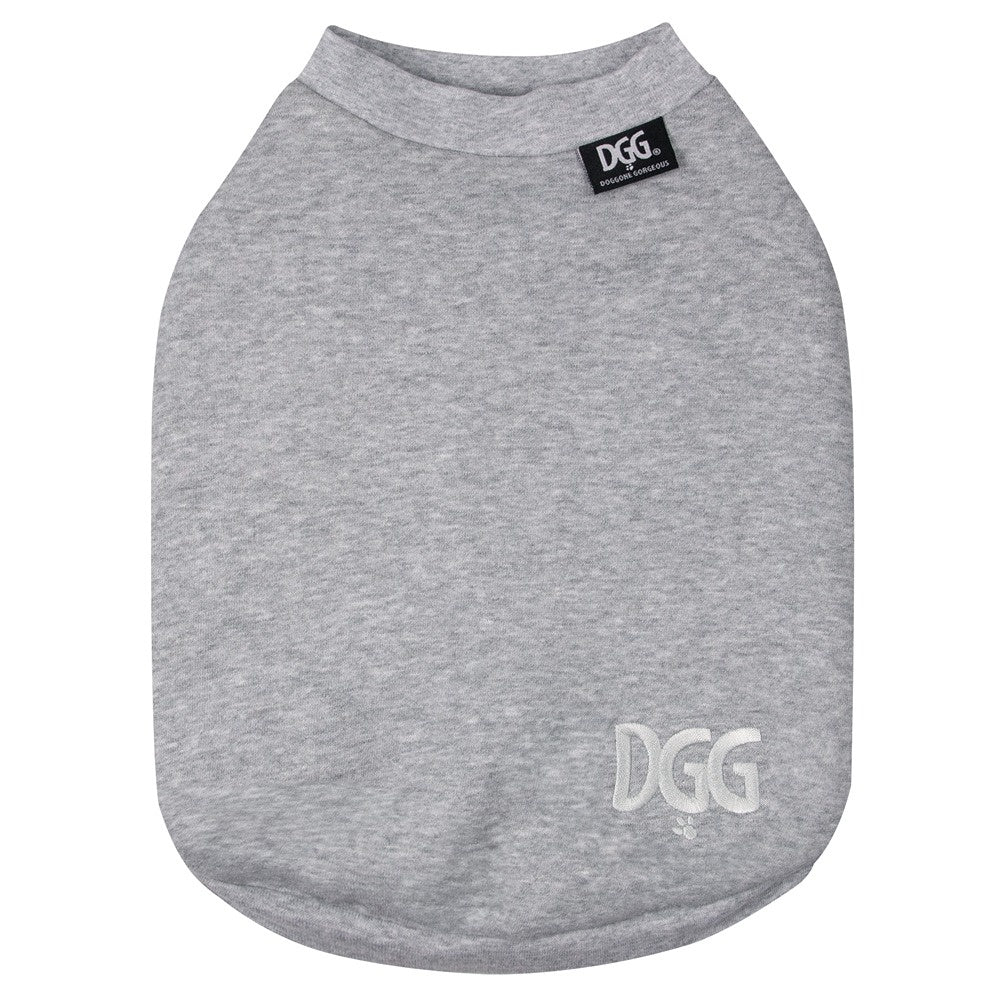DGG Jersey Huggie Dog Jumper Marle Grey - Image 2