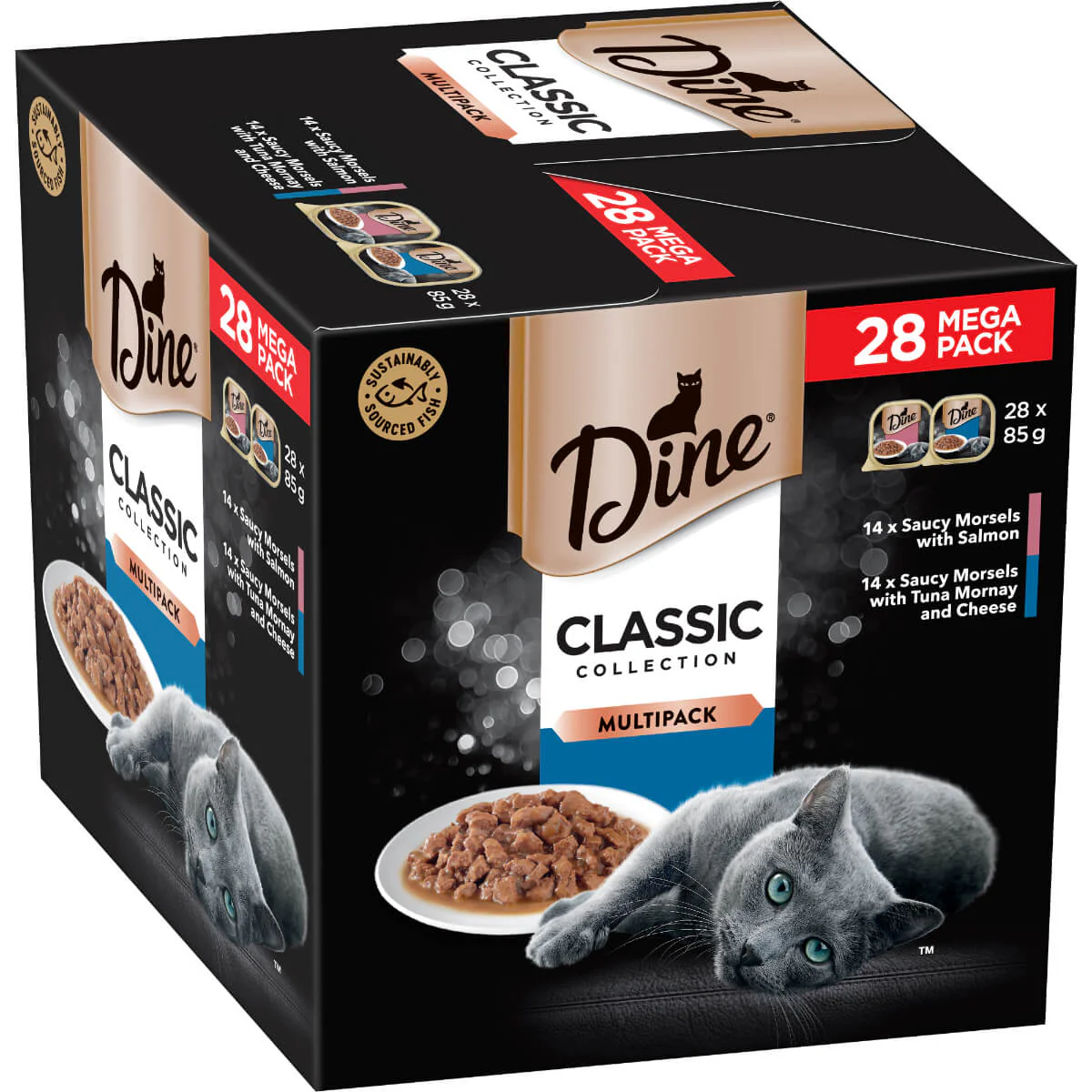 Dine Classic Collection Saucy Morsels with Salmon & Saucy Morsels with Tuna Mornay and Cheese Wet Ca - Image 2