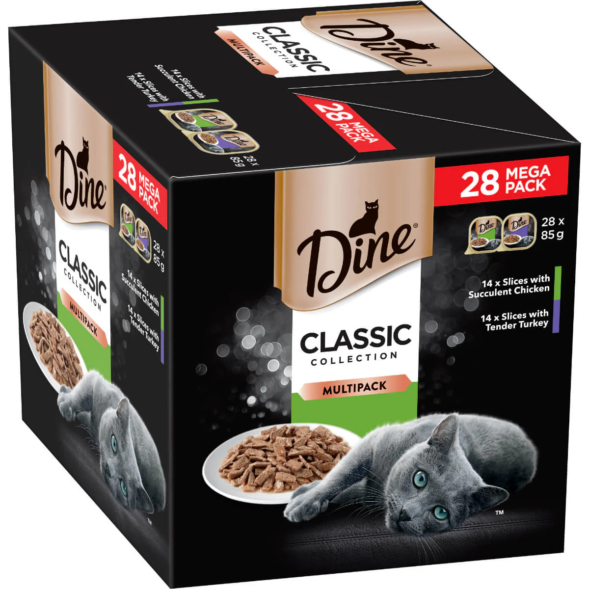Dine Classic Collection Chicken & Turkey Multipack Wet Cat Food