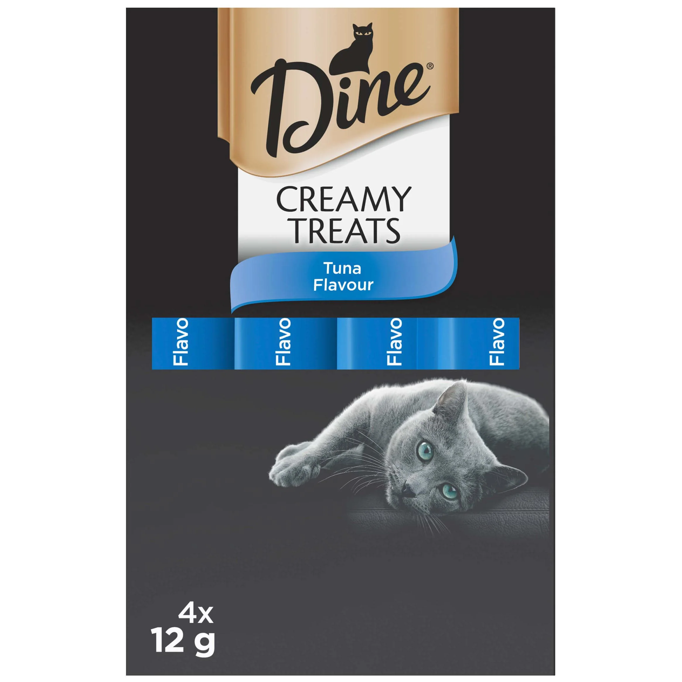 Dine Creamy Treats Tuna Flavour Cat Treats 4x12G - Image 3