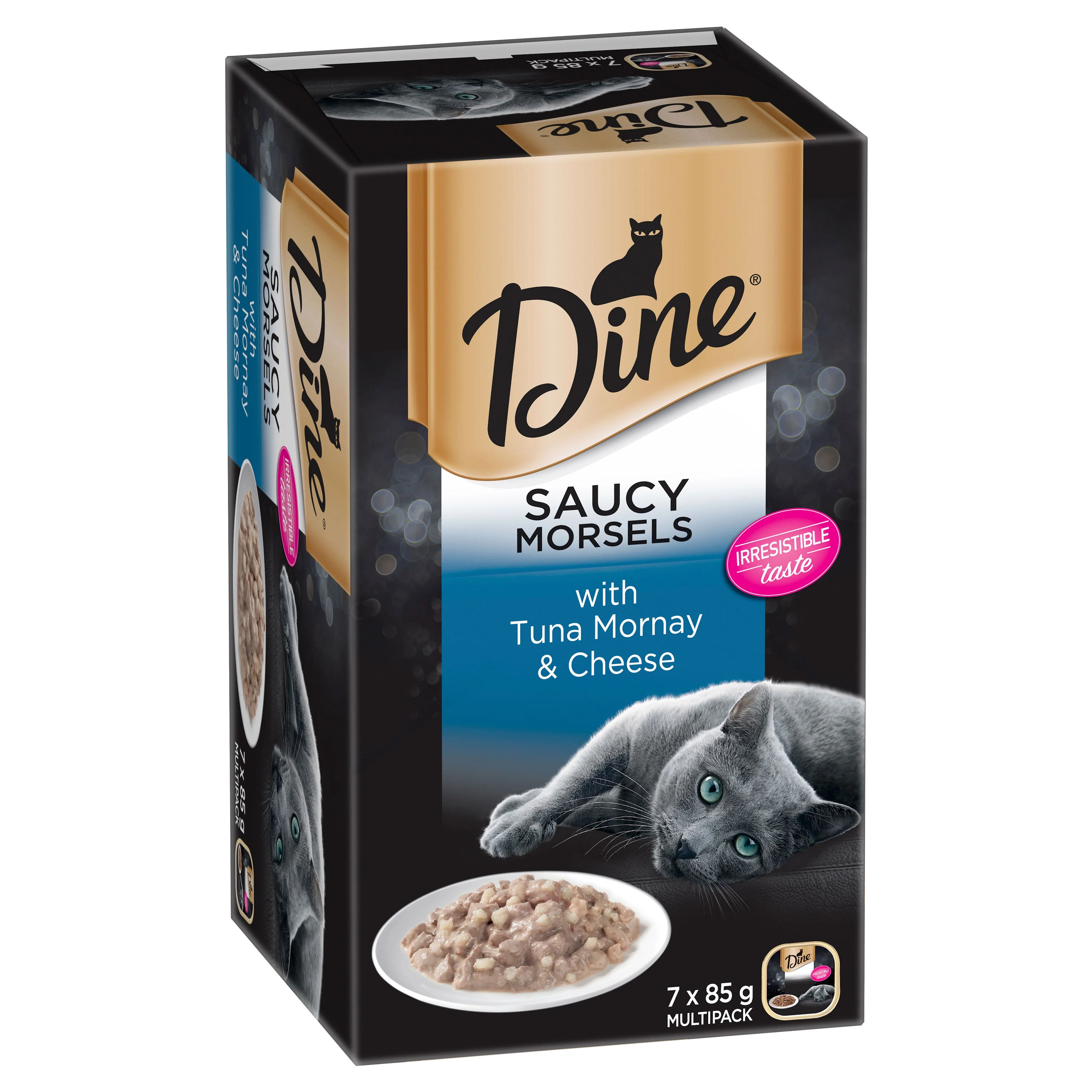 Dine Daily Tuna Mornay Topped with Cheese Wet Cat Food 7x85g - Image 3