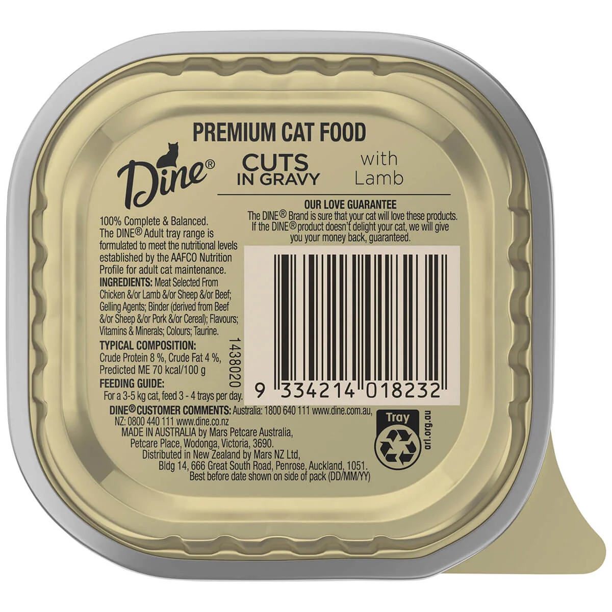 Dine Daily Variety Lamb Cuts In Gravy Wet Cat Food Tray 85g - Image 4