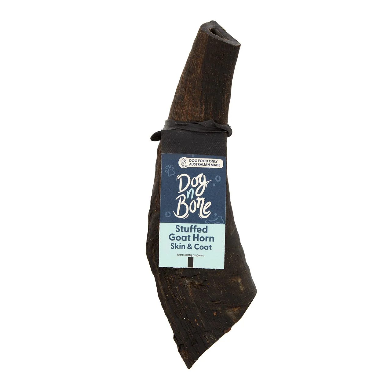 Dog n Bone Stuffed Goat Horn Skin & Coat Dog Treat