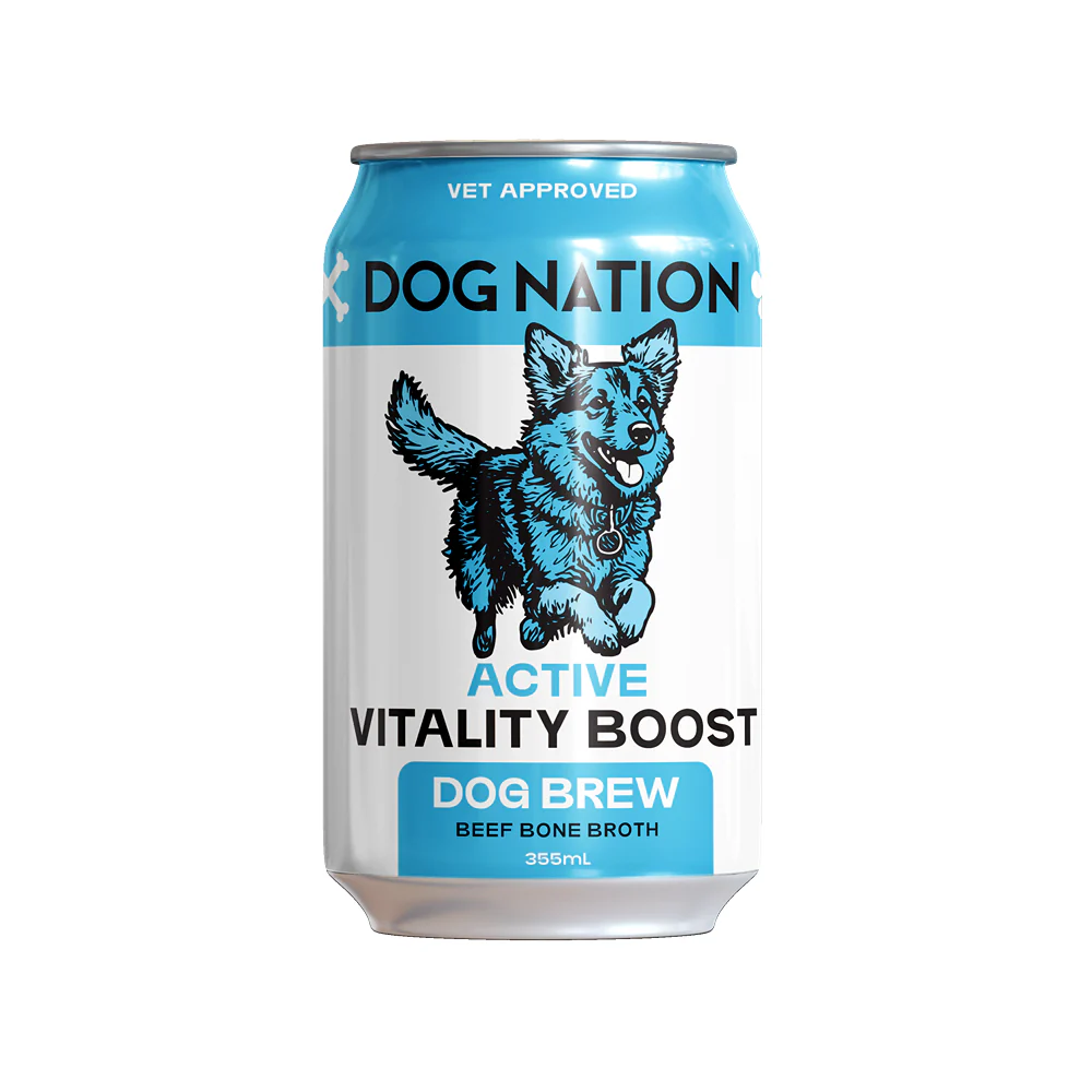Dog Nation Dog Beer Active Vitality Boost Beef Bone Broth Dog Treats - Image 3