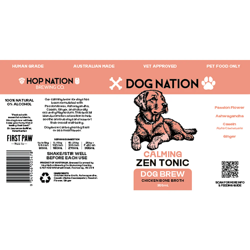 Dog Nation Dog Beer Calming Chicken Bone Broth Dog Treats - Image 2