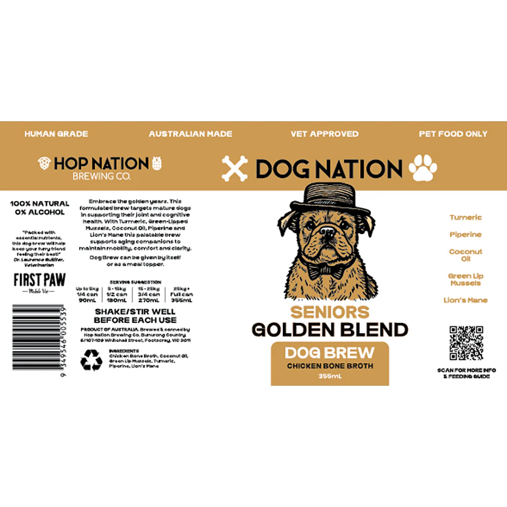 Dog Nation Dog Beer Chicken Bone Broth Senior Dog Treats - Image 2