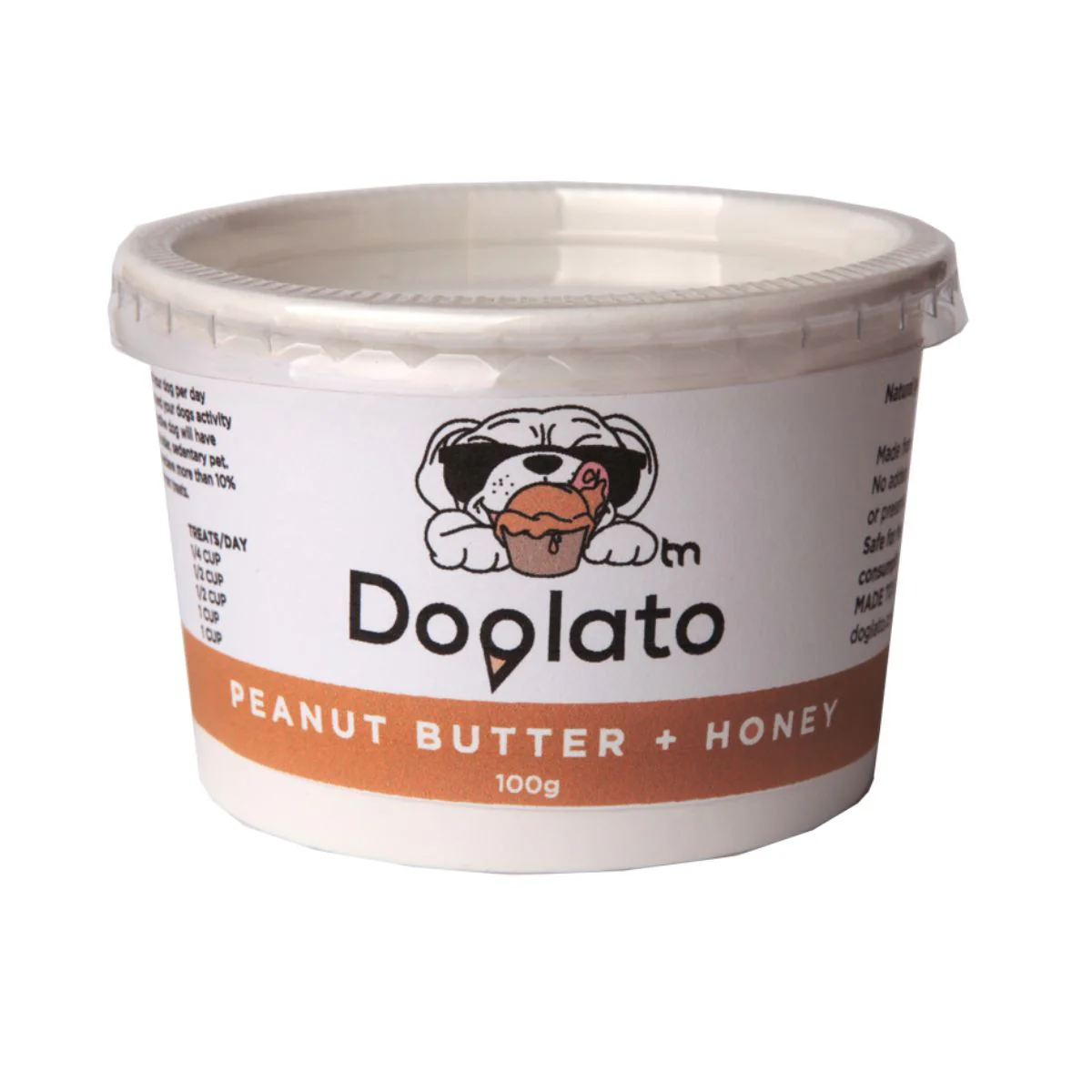 Doglato Peanut Butter Honey Frozen Dog Treat 100ml - Image 2