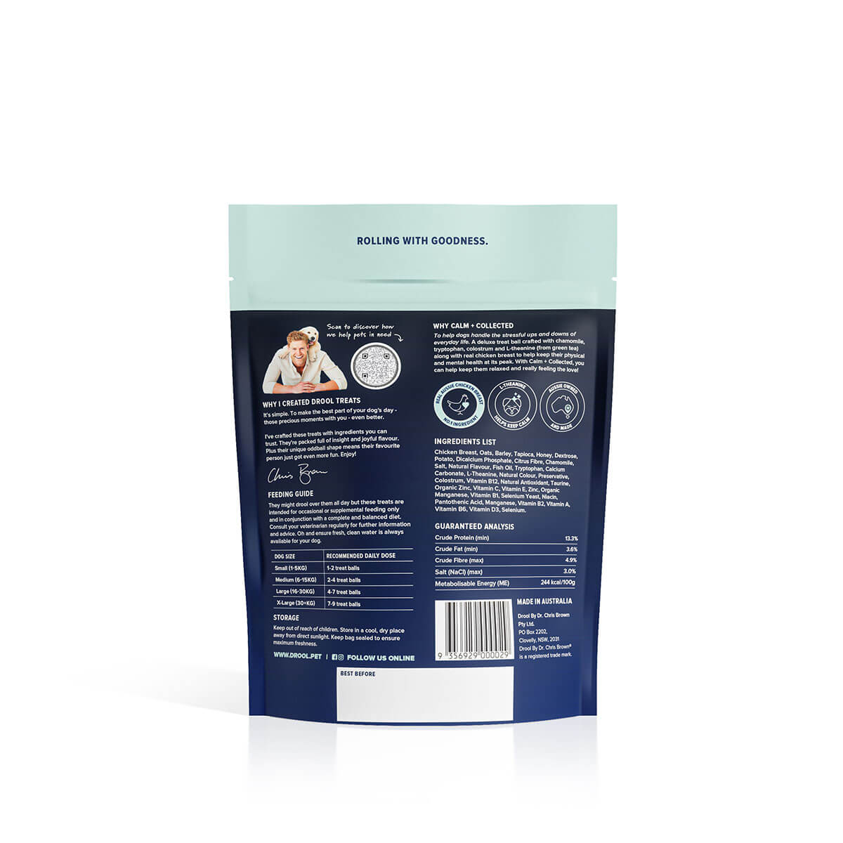 Drool by Dr Chris Brown Calm + Collect Dog Treats 110g - Image 2