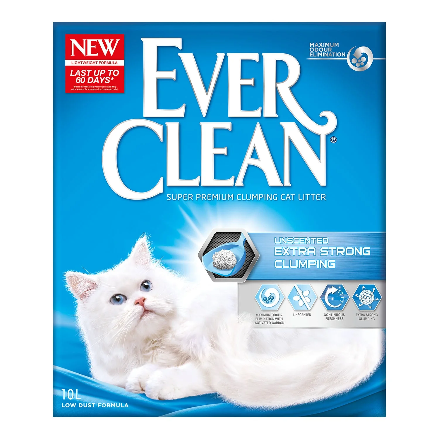 Ever Clean Unscented Extra Strong Clumping Cat Litter 10L - Image 3
