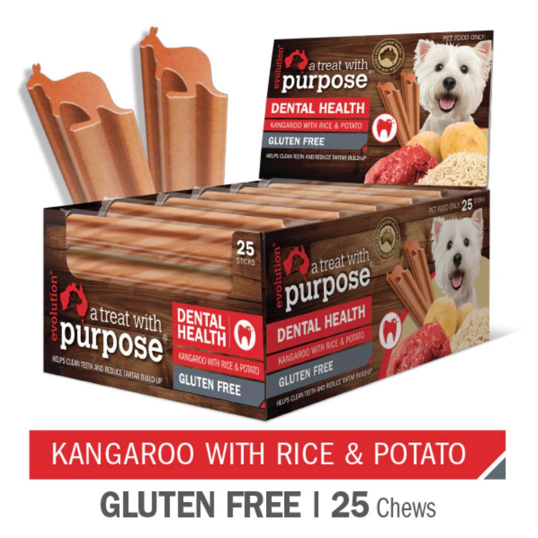 Evolution Kangaroo With Rice & Potato Dental Health Dog Treats - Image 2