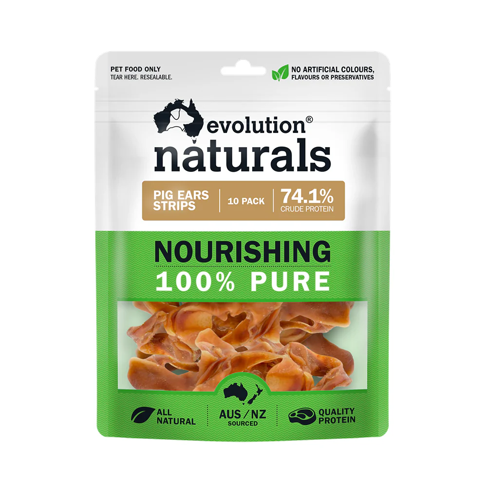Evolution Naturals Pig Ear Strips Dog Treats 10 Pack - Image 2