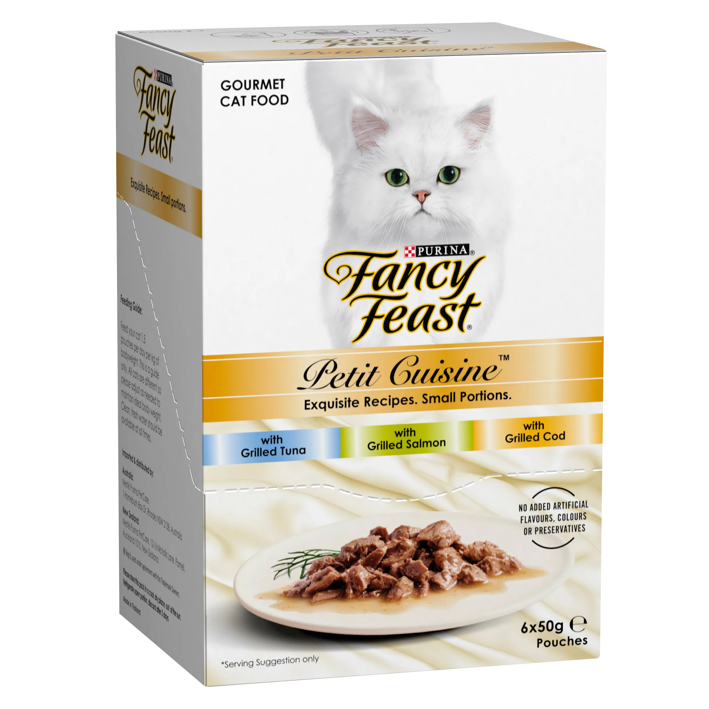 Fancy Feast Adult Petit Cuisine Tuna And Salmon And Cod Grilled Wet Cat Food 6 X 50g