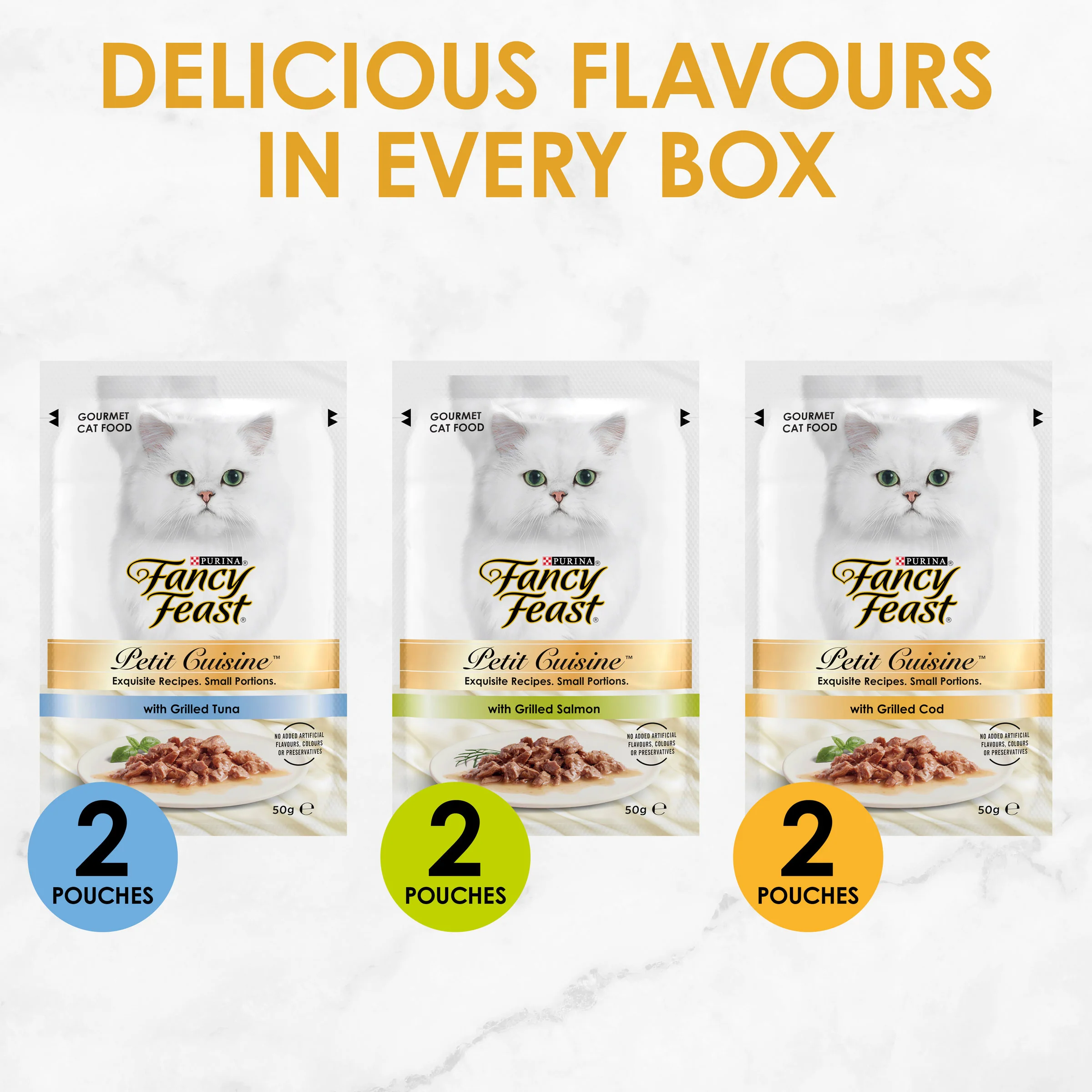 Fancy Feast Adult Petit Cuisine Tuna And Salmon And Cod Grilled Wet Cat Food 6 X 50g - Image 8