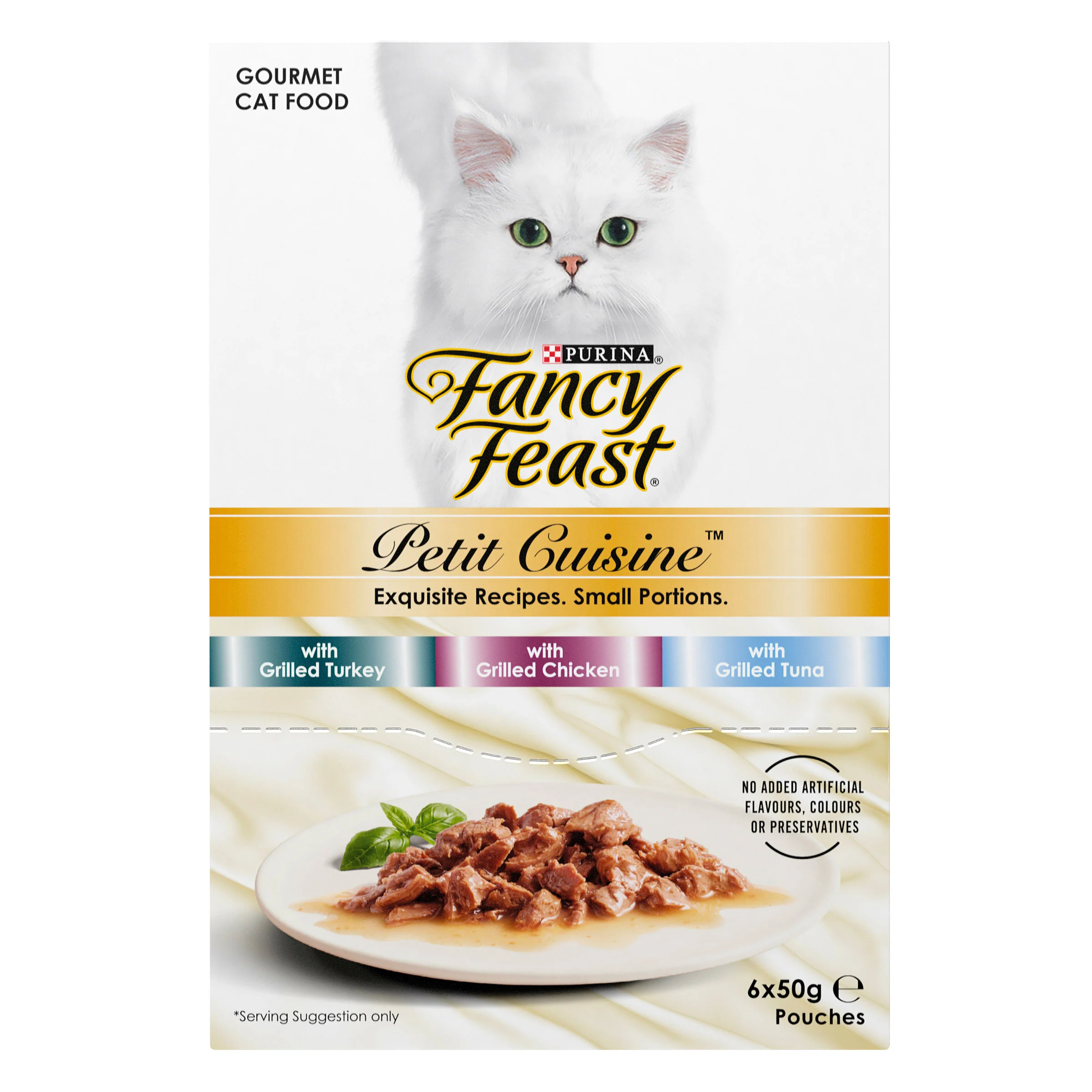 Fancy Feast Adult Petit Cuisine Turkey And Chicken And Tuna Grilled Wet Cat Food 6 X 50g - Image 2