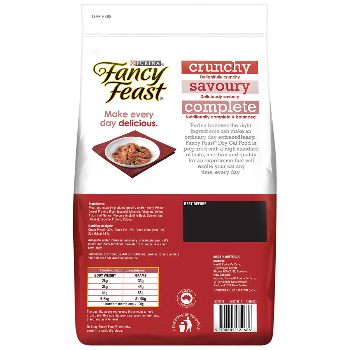 Fancy Feast Beef, Salmon & Cheese Adult Dry Cat Food 1.4kg - Image 2
