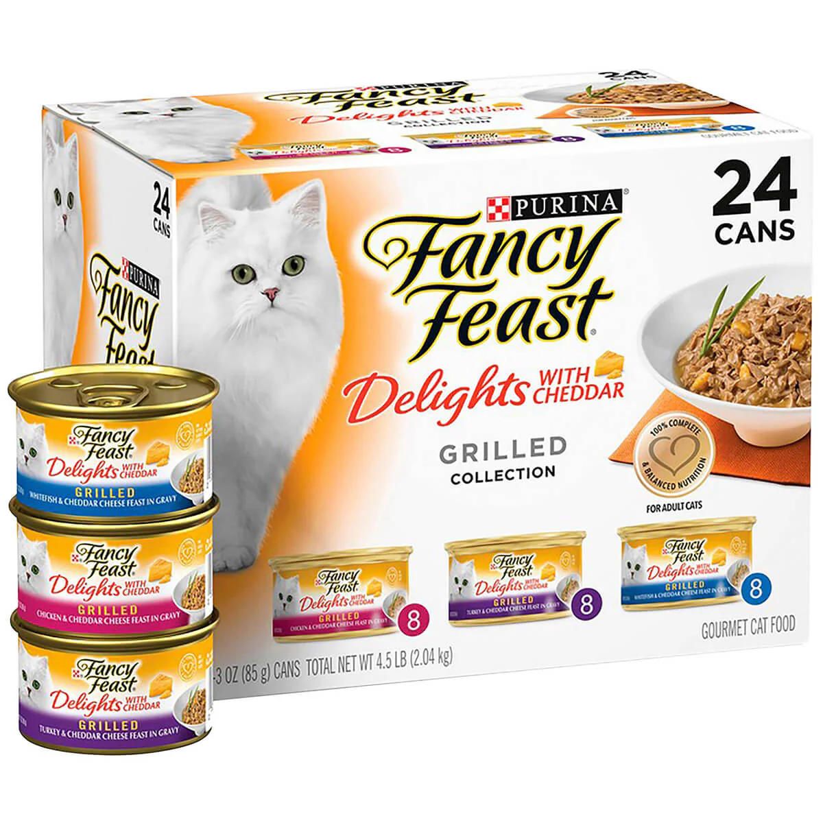 Fancy Feast Delights Cheddar Grilled Variety Pack Wet Cat Food - Image 4
