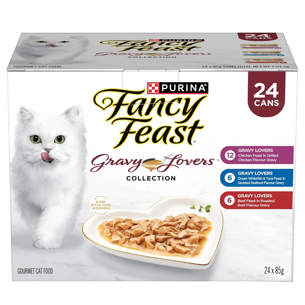 Fancy Feast Gravy Lovers Collection Wet Cat Food 24x85g