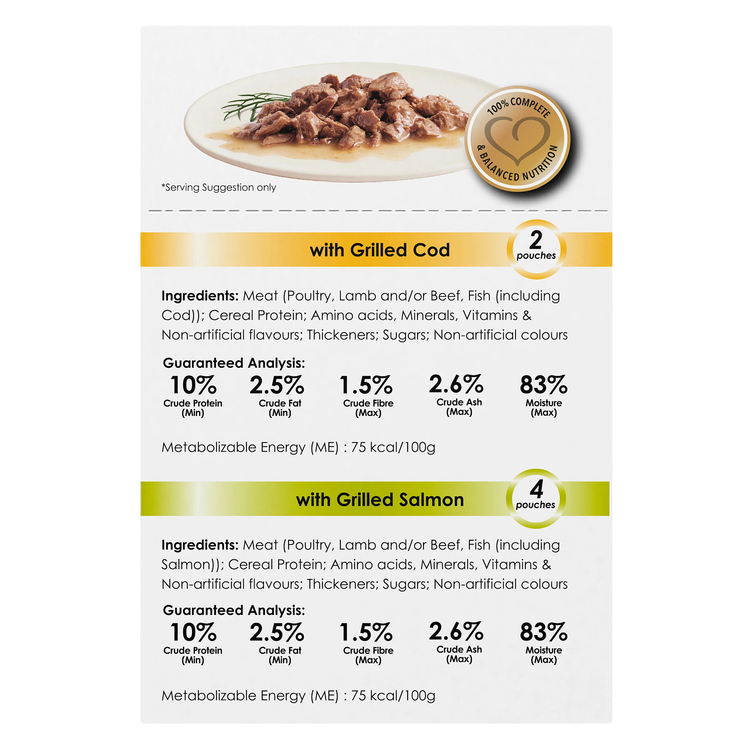 Fancy Feast Petit Cuisine Cod And Salmon Wet Cat Food 6 X 50g - Image 3