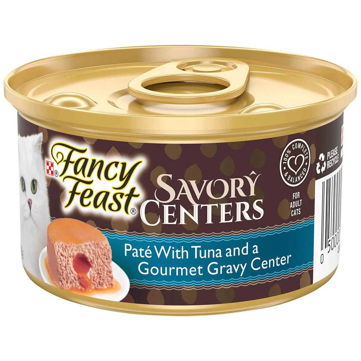 Fancy Feast Savory Centers Pate with Tuna & Gourmet Gravy Center Wet Cat Food 85g