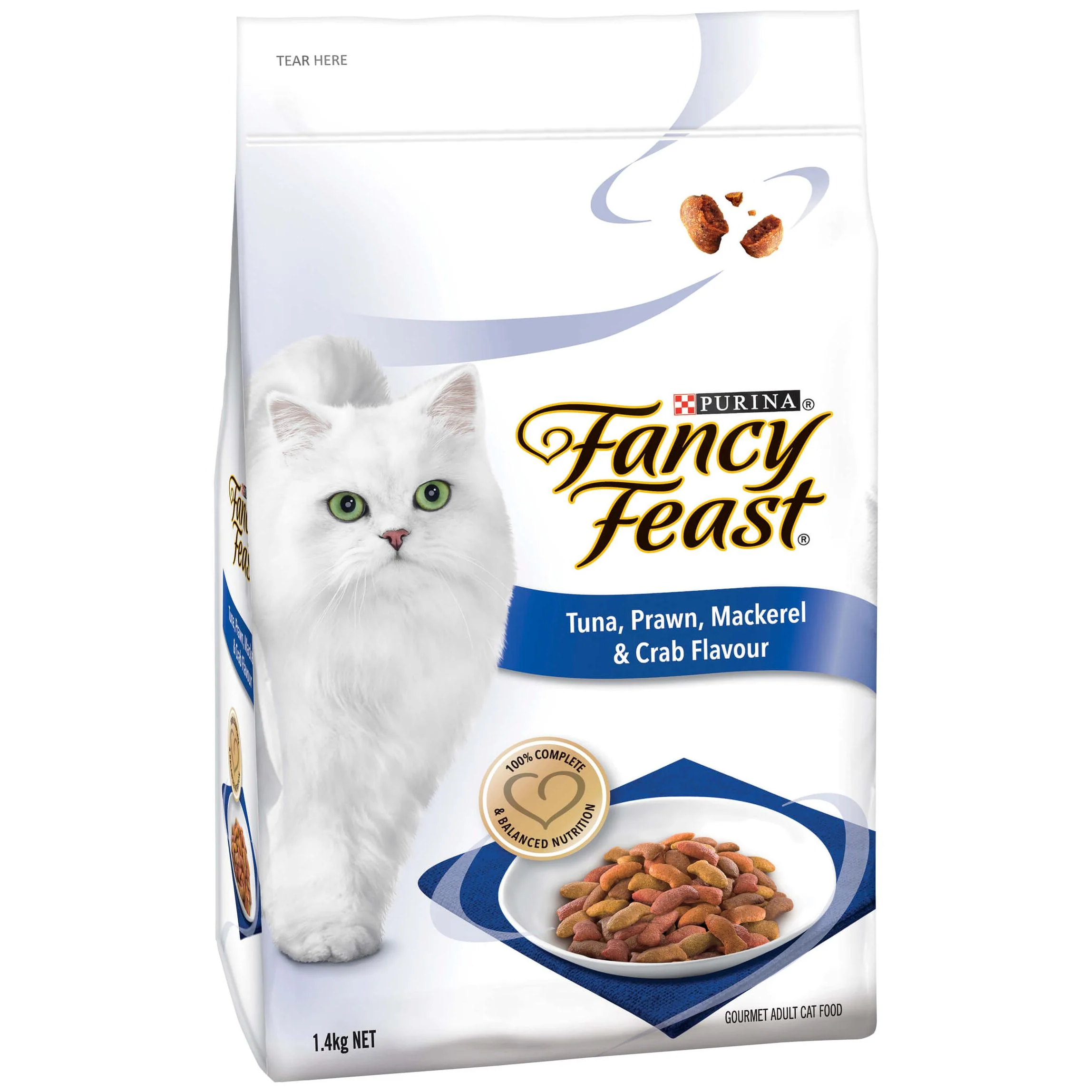Fancy Feast Tuna, Prawn, Mackerel & Crab Adult Dry Cat Food 1.4kg