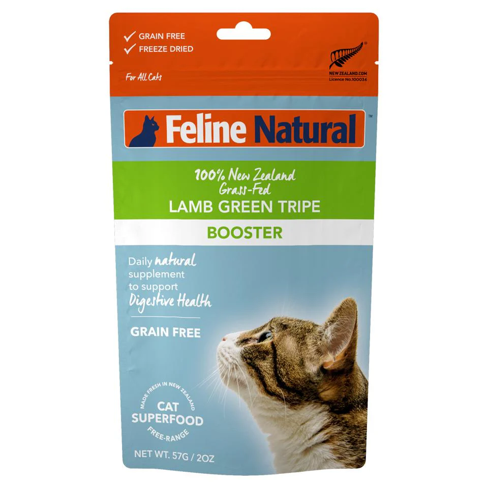 Feline Natural Freeze Dried Lamb Green Tripe Cat Food Booster