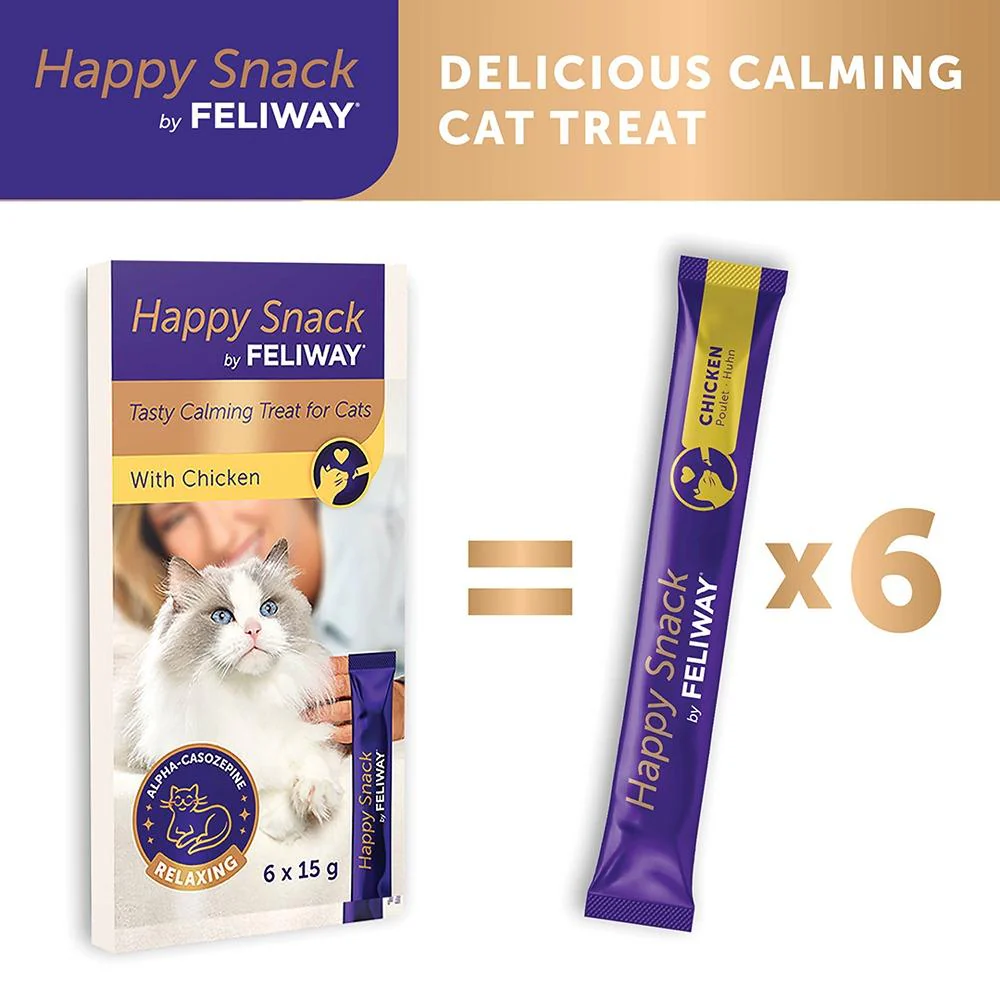 Feliway Happy Snack Lickable Calming Treats 6x15g - Image 4