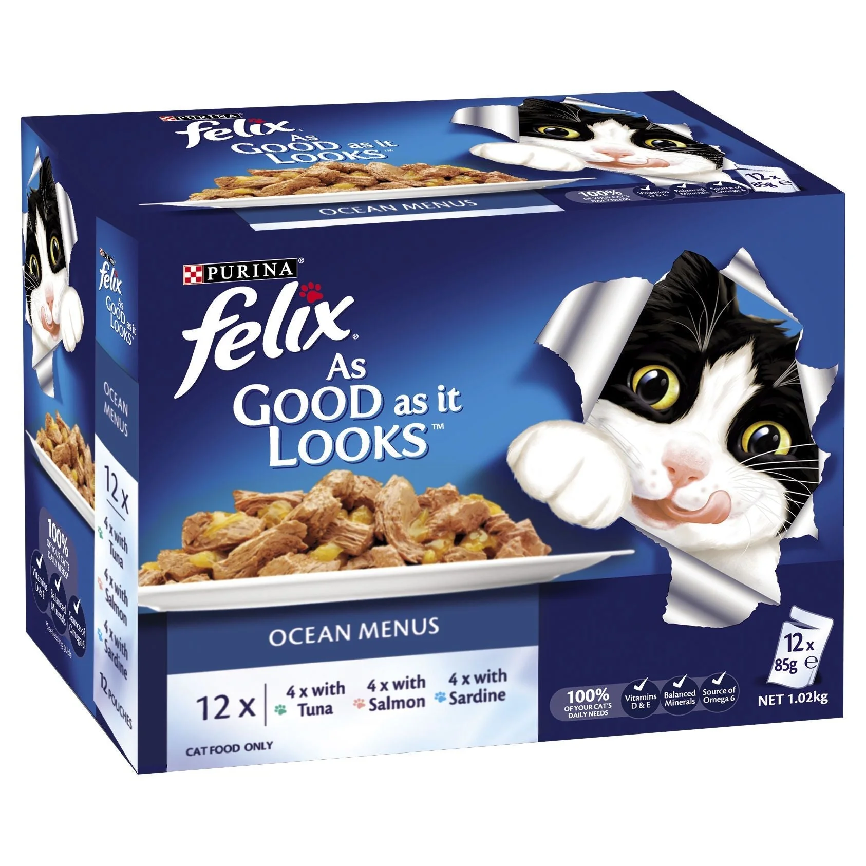 Felix As Good As It Looks Ocean Fish Wet Cat Food 12x85g - Image 2