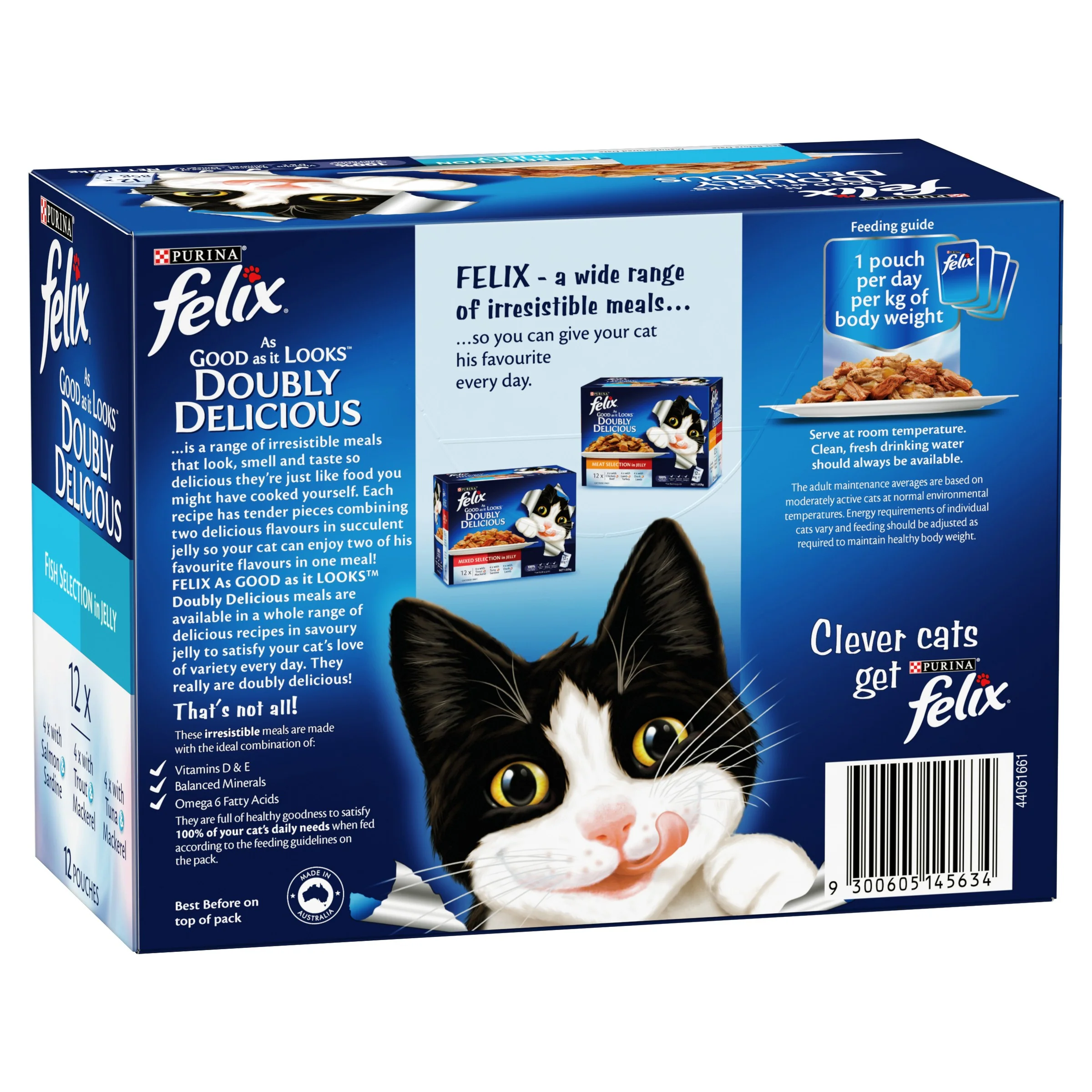 Felix Doubly Delicious Fish Wet Cat Food 12X85G - Image 2