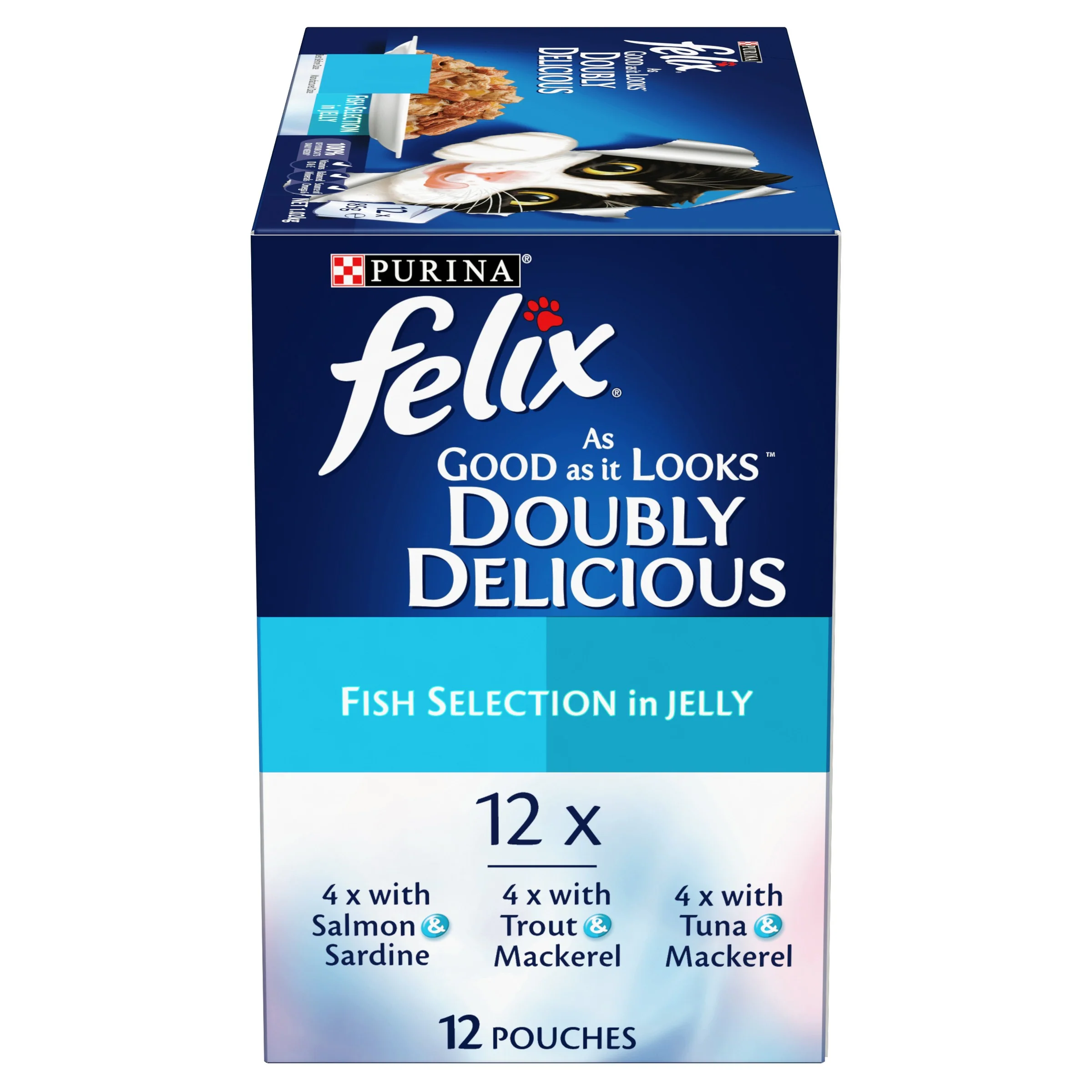 Felix Doubly Delicious Fish Wet Cat Food 12X85G - Image 3