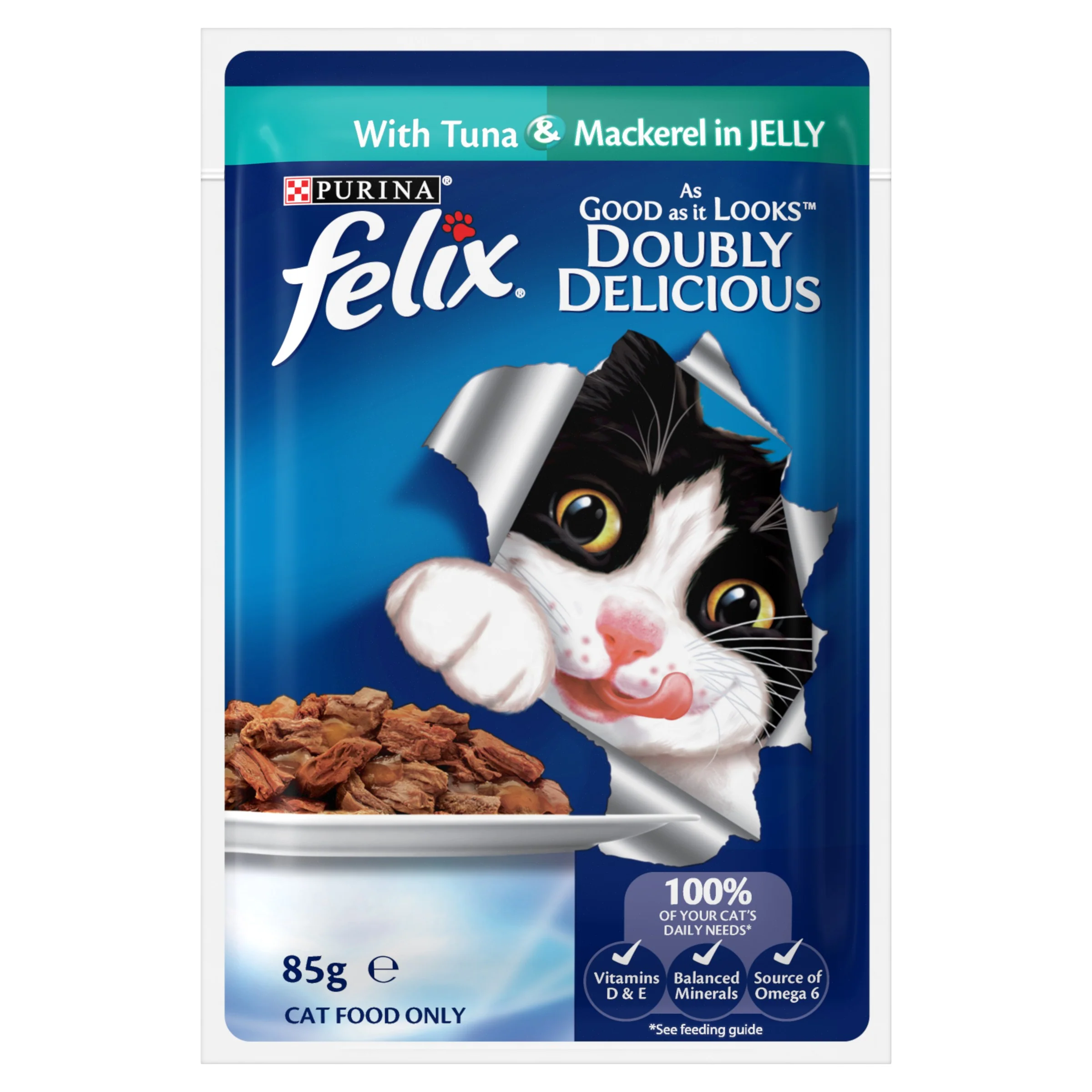 Felix Doubly Delicious Fish Wet Cat Food 12X85G - Image 4