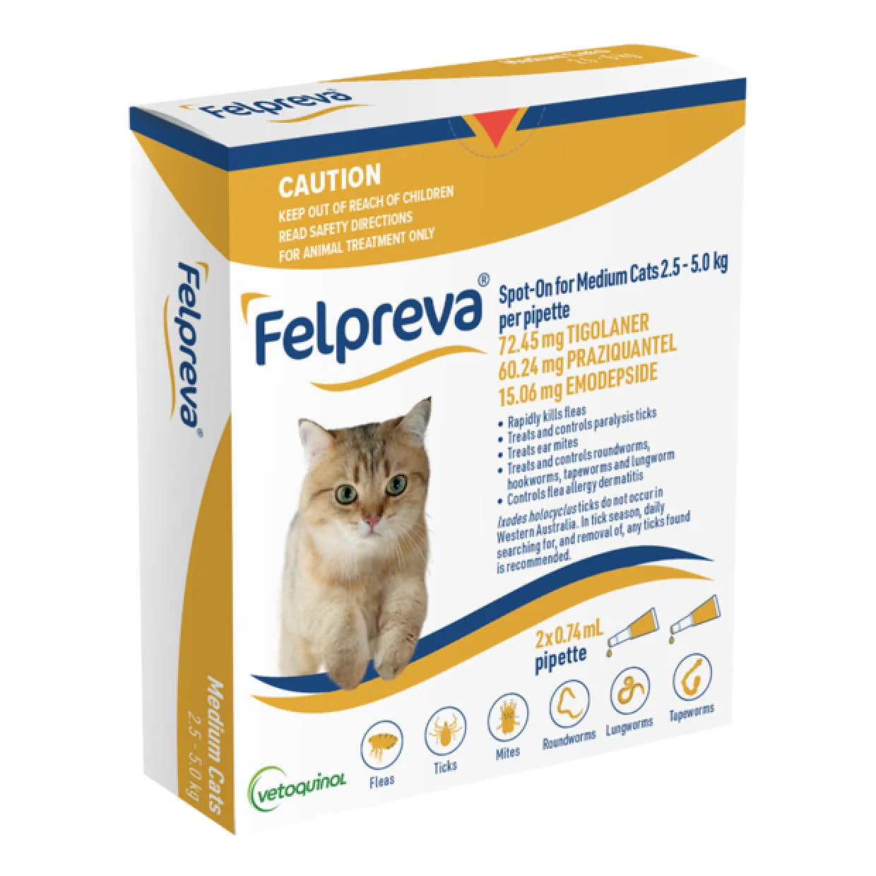 Felpreva Spot On Solution For Medium Cats 2.5-5kg - Image 2