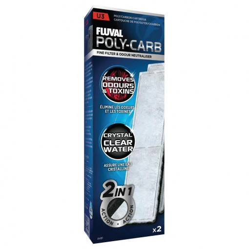 Fluval U3 Poly Carbon Cartridge 2pk - Image 2
