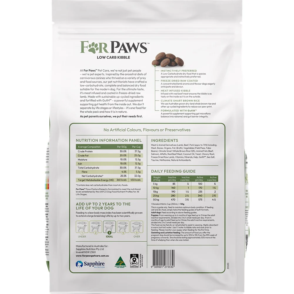 For Paws Low Carb Pasture Blend & Climate Smart Rice Dry Dog Food - Image 3