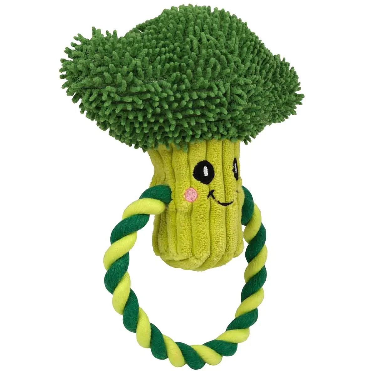 Garden Brocolli Plush Rope Dog Toy - Image 2