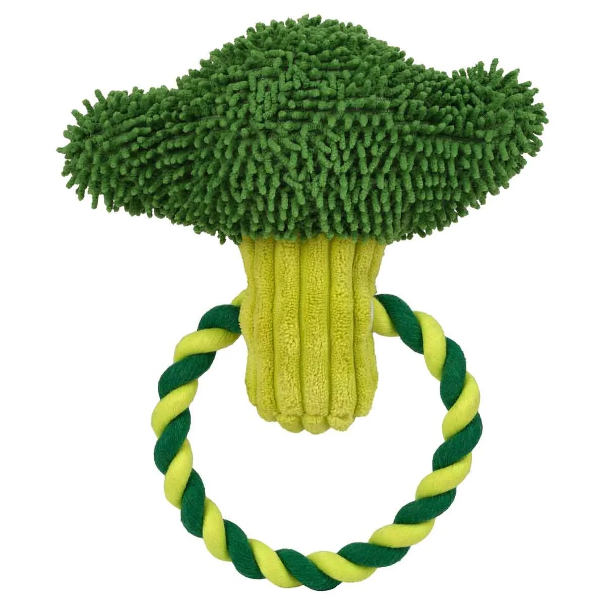 Garden Brocolli Plush Rope Dog Toy - Image 3